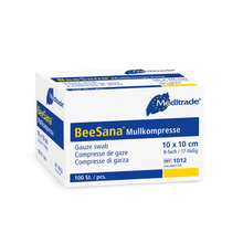 Lade das Bild in den Galerie-Viewer, Meditrade BeeSana® Mullkompresse, unsteril - 100 Stück