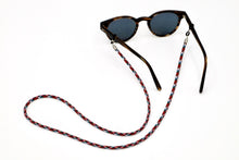 Lade das Bild in den Galerie-Viewer, Brillenband 3,8mm Camouflage Rot Blau