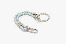 Lade das Bild in den Galerie-Viewer, Schlüsselanhänger aus Seil mit Karabiner Rosa/Mint
