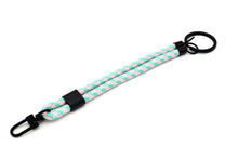 Lade das Bild in den Galerie-Viewer, Schlüsselanhänger aus Seil mit Karabiner Rosa/Mint
