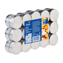 Lade das Bild in den Galerie-Viewer, Duni Teelichte, Ø39 mm, weiß - 30er Pack mit 6 Stunden Brenndauer | Packung (30 Stück)