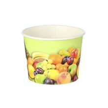Lade das Bild in den Galerie-Viewer, Starpak Eisbecher To Go Pappe rund 100 ml Ø 7 cm · 5,3 cm "Früchte" | Schrumpffolie (200 Stück)