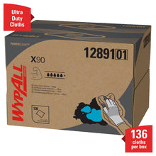 Lade das Bild in den Galerie-Viewer, WypAll® X90 PowerClean - BRAG™ Box / Blau - 1 Brag Box x 136 Sheets | Karton (1 Box)