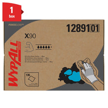 Lade das Bild in den Galerie-Viewer, WypAll® X90 PowerClean - BRAG™ Box / Blau - 1 Brag Box x 136 Sheets | Karton (1 Box)