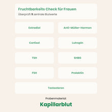 Lade das Bild in den Galerie-Viewer, Fruchtbarkeits Check für Frauen