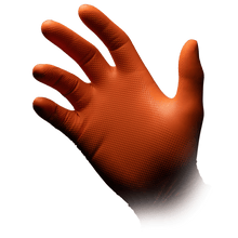 Lade das Bild in den Galerie-Viewer, High Grip Einmalhandschuh aus Nitril, orange, ALPHA