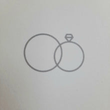 Lade das Bild in den Galerie-Viewer, Hochzeitskarte Ringe Büttenkarte