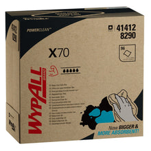 Lade das Bild in den Galerie-Viewer, WypAll® X70 PowerClean - Zupfbox / Blau - 10 Boxes x 100 Sheets | Karton (10 Boxen)