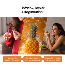 Lade das Bild in den Galerie-Viewer, Turmeric & Ginger Extract Gummies - Natural Pineapple