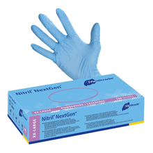 Lade das Bild in den Galerie-Viewer, Meditrade Nitril Handschuhe NextGen® EN 455, puderfrei, blau, 100 Stk.