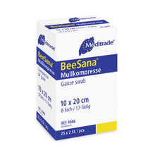 Lade das Bild in den Galerie-Viewer, Meditrade BeeSana® Mullkompresse, einfach steril, 8-fach