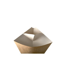 Lade das Bild in den Galerie-Viewer, PAPSTAR "pure" Pommes-Frites-Spitztüten mit Dip-Ecke Pappe 19,5 cm x 16,5 cm braun/weiss Füllinhalt 100 g
