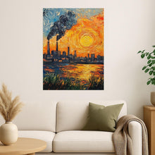 Lade das Bild in den Galerie-Viewer, Ruhrpott Sundowner in Öl-Premiumdruck