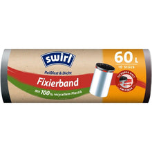 Lade das Bild in den Galerie-Viewer, Swirl Fixierband-Müllbeutel 60 l Reißfest & Dicht | Rolle (10 Beutel)