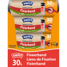 Lade das Bild in den Galerie-Viewer, Swirl Fixierband-Müllbeutel XL 30 l extra Lang | Rolle (10 Beutel)