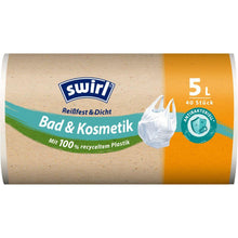 Lade das Bild in den Galerie-Viewer, Swirl Tragegriff-Müllbeutel Bad- & Kosmetik 5 l Reißfest & Dicht | Rolle (40 Beutel)