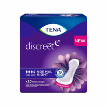 Lade das Bild in den Galerie-Viewer, TENA Discreet Normal Night Inkontinenzeinlage | Packung (20 Stück)