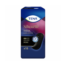 Lade das Bild in den Galerie-Viewer, TENA Silhouette Noir Mini Slipeinlage, schwarz | Packung (18 Stück)