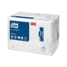 Lade das Bild in den Galerie-Viewer, Tork 509300 Lunchserviette Weiß Universal 1-lagig | Karton (8 Packungen)
