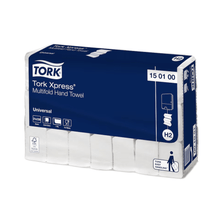 Lade das Bild in den Galerie-Viewer, Tork Xpress® 150100 Multifold-Handtücher Universal H2 1-lagig 25,5cm | Karton (21 Packungen)