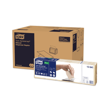 Lade das Bild in den Galerie-Viewer, Tork Xpressnap® 13840 Spenderserviette Natur mit Umweltsymbol Advanced N4 1-lagig | Karton (8 Packungen)