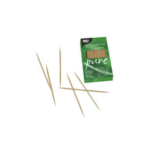 Lade das Bild in den Galerie-Viewer, PAPSTAR Zahnstocher "pure" aus Holz, rund, 8 cm | Faltschachtel (100 Stück)