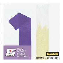 Lade das Bild in den Galerie-Viewer, Scotch® Malerabdeckband für empfindliche Oberflächen, 36 mm x 41 m, 1 Rolle/Packung, 100% PEFC SGSCH-PEFC-COC-110078 | Packung (1 Rolle)