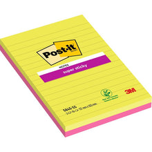 Lade das Bild in den Galerie-Viewer, Post-it® Super Sticky Notes im Großformat, Rosa und Grün, Liniert, 127 mm x 203 mm, 45 Blatt/Block, 2 Blöcke/Packung, 100% PEFC, SGSCH-PEFC-COC-110078 | Packung (1 Stück)