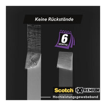 Lade das Bild in den Galerie-Viewer, Scotch® Extremium™ No Residue Hochleistungs-Gewebeklebeband, 18,2 m x 48 mm, 1 Rolle/Pake | Packung (1 Rolle)