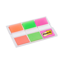 Lade das Bild in den Galerie-Viewer, Post-it® Index Haftstreifen, Standard, Orange, Rosa und Grün, 25.4 mm x 43.2 mm, 60 Haftstreifen/Spender, 1 Spender/Packung | 1 Stück