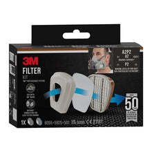 Lade das Bild in den Galerie-Viewer, Auslaufartikel: 3M™ Filtersatz 6002-1, A2P2 organische Dämpfe (2x6055, 2x5925, 2x501) | Packung (1 Stück)