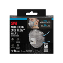 Lade das Bild in den Galerie-Viewer, 3M™ Cool Flow™ Partikelmaske 9922, FFP2, geruchshemmend, mit Ventil, 2er-Pack | Packung (1 Stück)