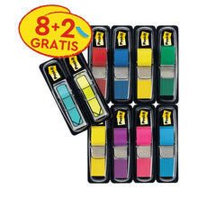 Lade das Bild in den Galerie-Viewer, Post-it® Index Haftstreifen, Mini, Verschiedene Farben, 11.9 mm x 43.2 mm, Promotion + Post-it® Index Pfeile, Blau und Gelb, 11.9 mm x 43.2 mm, 8 Spender + 4 Gratis/Packung | Packung (1 Stück)