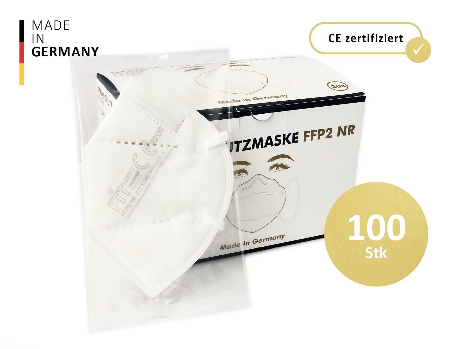 100x FFP2 Masken Verpackung
