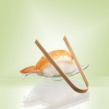 Lade das Bild in den Galerie-Viewer, PAPSTAR Fingerfood-Zangen aus Bambus, 10 cm | Papptray (50 Stück)
