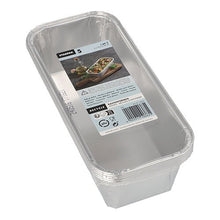 Lade das Bild in den Galerie-Viewer, Starpak 5 Kastenformen, Alu eckig 1,09 l 6 cm x 10,2 cm x 23 cm | Schrumpffolie (5 Stück)
