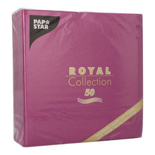 Lade das Bild in den Galerie-Viewer, PAPSTAR 50 Servietten "ROYAL Collection" 1/4-Falz 40 x 40 cm lila
