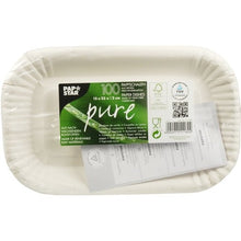 Lade das Bild in den Galerie-Viewer, PAPSTAR 100 Schalen, Pappe "pure" eckig weiss
