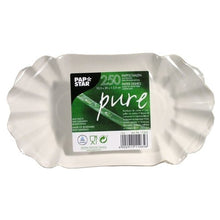 Lade das Bild in den Galerie-Viewer, PAPSTAR 250 Schalen, Pappe "pure" oval weiss
