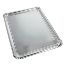 Lade das Bild in den Galerie-Viewer, Starpak 10 Servierplatten, Pappe, PET-beschichtet eckig 34 cm x 45,5 cm silber | Packung (10 Stück)
