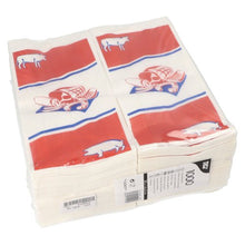 Lade das Bild in den Galerie-Viewer, PAPSTAR Fleischerbeutel aus Kraftpapier, gefädelt, 28x14x6 cm, weiß mit Druck | Schrumpffolie (1000 Stück)
