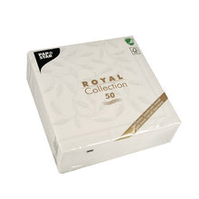 Lade das Bild in den Galerie-Viewer, PAPSTAR 50 Servietten "ROYAL Collection" 1/4-Falz 40 x 40 cm weiss
