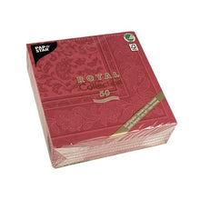 Lade das Bild in den Galerie-Viewer, PAPSTAR 50 Servietten "ROYAL Collection" 1/4-Falz 40 x 40 cm bordeaux
