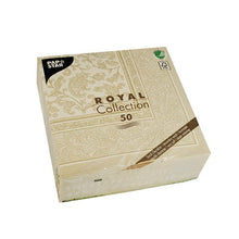Lade das Bild in den Galerie-Viewer, PAPSTAR 50 Servietten "ROYAL Collection" 1/4-Falz 40 x 40 cm champagner
