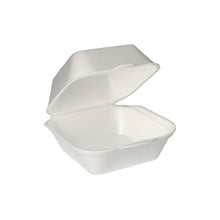 Lade das Bild in den Galerie-Viewer, Starpak 100 Hamburger-Boxen mit Klappdeckel, XPS 7,5 cm x 12 cm x 12 cm weiss | Schrumpffolie (100 Stück)
