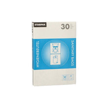 Lade das Bild in den Galerie-Viewer, Starpak 30 Hygienebeutel 28,5 cm x 8 cm x 7 cm weiss im Spenderkarton | Spenderkarton (30 Stück)
