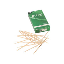 Lade das Bild in den Galerie-Viewer, PAPSTAR Zahnstocher "pure" aus Holz, rund, 8 cm | Faltschachtel (100 Stück)
