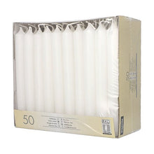 Lade das Bild in den Galerie-Viewer, Starpak 50 Tafelkerzen Ø 2,1 cm · 19,6 cm weiss | Papptray (50 Stück)
