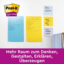 Lade das Bild in den Galerie-Viewer, Post-it® Notes im Großformat, Gelb, Liniert, 101 mm x 101 mm, 300 Blatt/Block, 1 Block/Packung, 100% PEFC, SGSCH-PEFC-COC-110078 | Packung (1 Stück)
