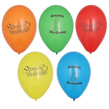 Lade das Bild in den Galerie-Viewer, PAPSTAR Luftballons "Happy Birthday", Ø 22 cm, bunt sortiert | Beutel (10 Stück)
